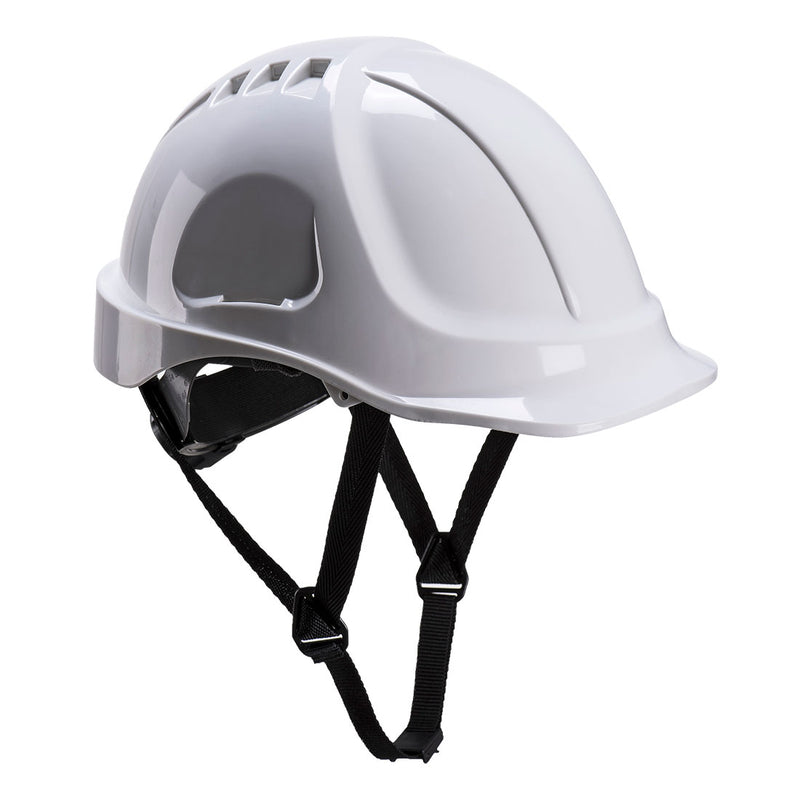 White Portwest Endurance Plus Helmet (PS54) with clear visor.