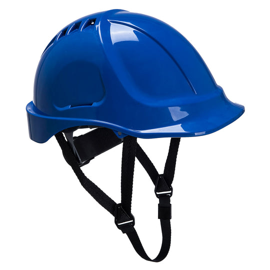 Royal blue Portwest Endurance Helmet (PS55) with ratchet adjustment.