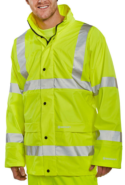 Beeswift Hi-Vis Breathable Pu Jacket