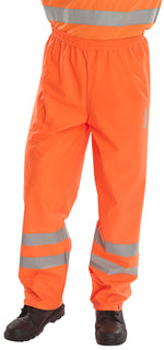 Beeswift Hi-Vis Pu Overtrousers - thumbnail 1