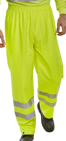 Beeswift Hi-Vis Pu Overtrousers