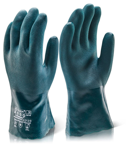 Beeswift PVC Double Dip Guantlet Gloves 30CM - (Pack of 10)