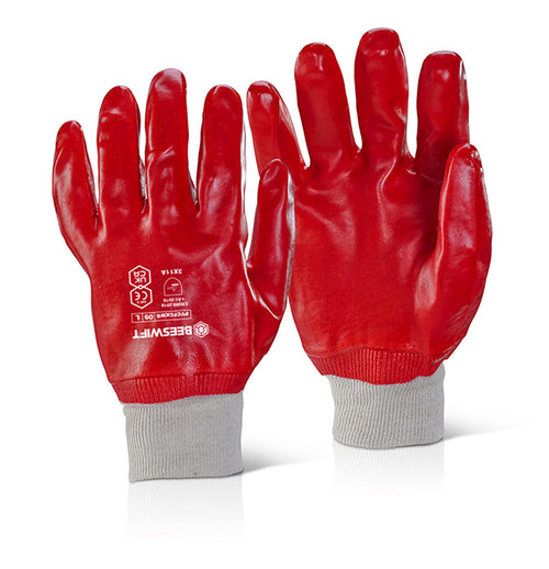 Beeswift PVC F/Coated K/Wrist Red