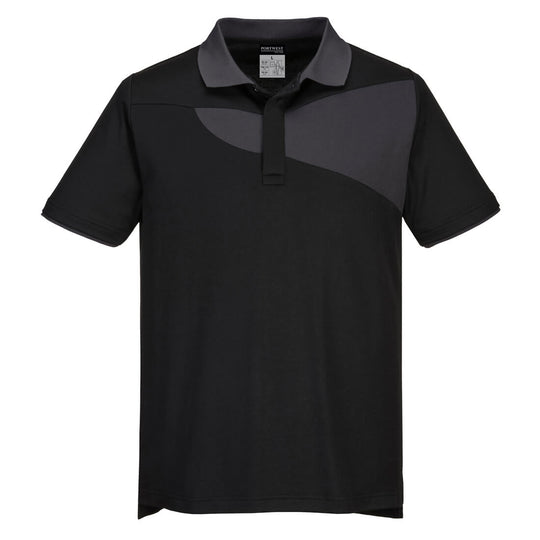 Beige Portwest PW2 Cotton Comfort Polo Shirt short-sleeve for warm weather comfort.