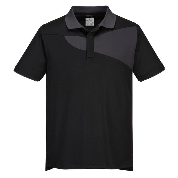 Beige Portwest PW2 Cotton Comfort Polo Shirt short-sleeve for warm weather comfort.