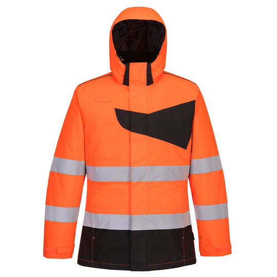 Portwest PW2 Hi-Vis Winter Jacket PW261 – orange/yellow high-visibility insulated winter coat