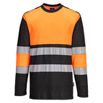 Portwest PW3 Hi-Vis Cotton Comfort Class 1 T-Shirt Long Sleeved - thumbnail 1