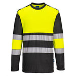 Portwest PW3 Hi-Vis Cotton Comfort Class 1 T-Shirt Long Sleeved - thumbnail 2