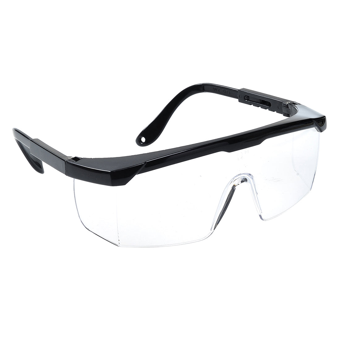 Portwest Classic Safety Spectacles (PW33) with standard clear, anti-scratch lenses.