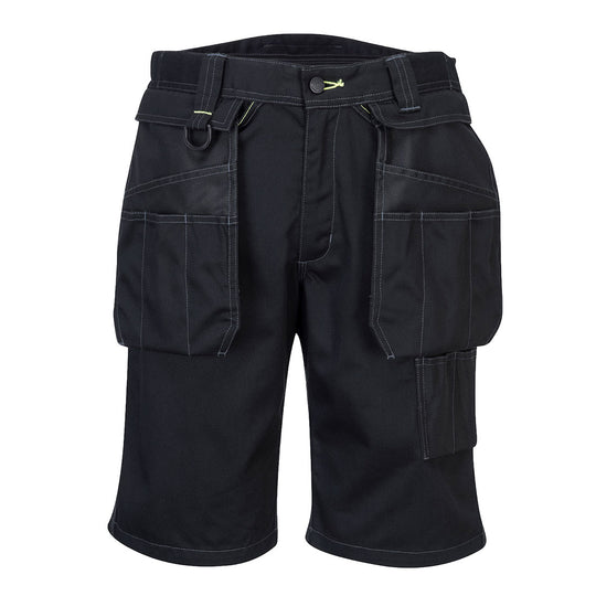 Portwest PW3 Holster Work Shorts PW345 in Black.