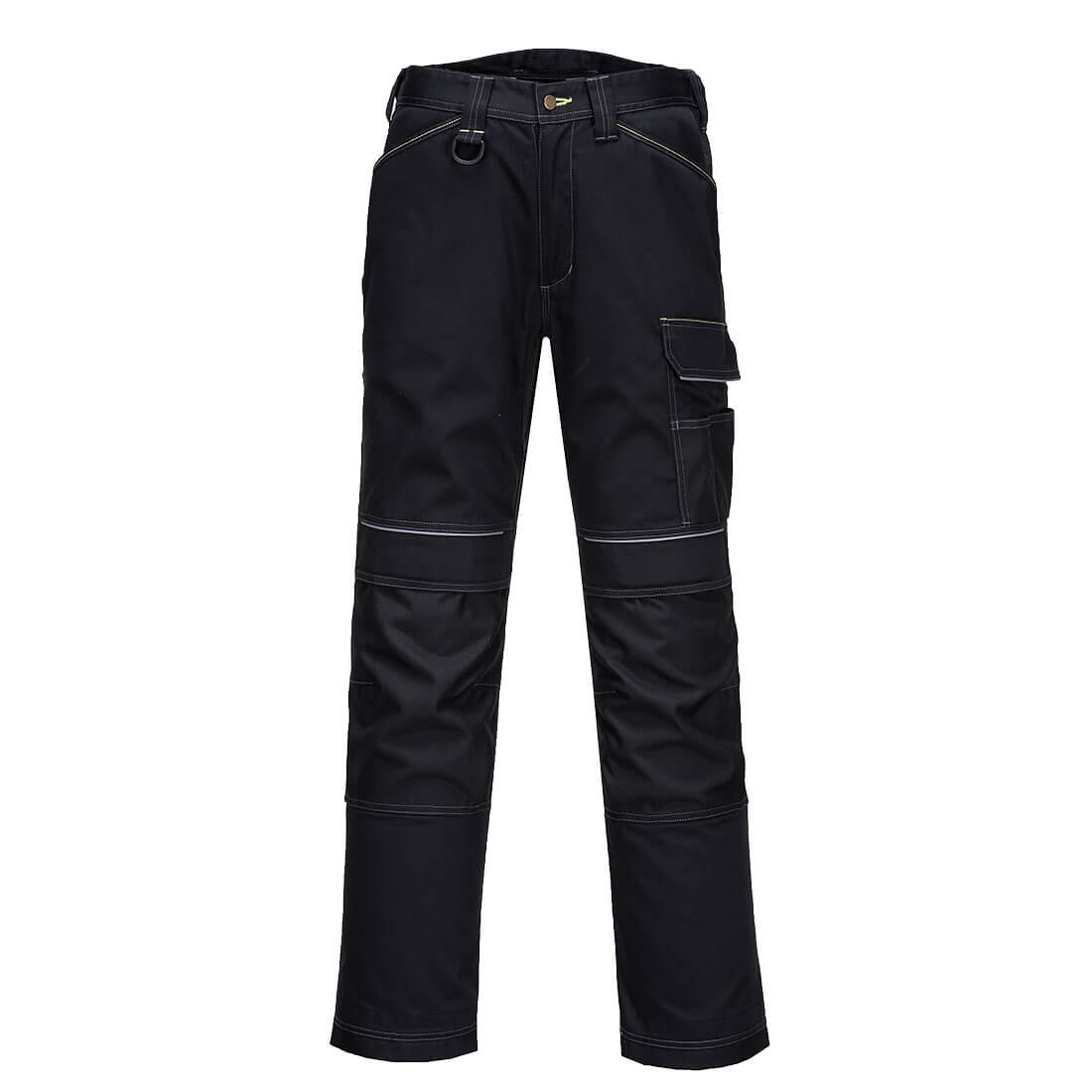 Model wearing the Portwest PW3 Women's Stretch Work Trouser.