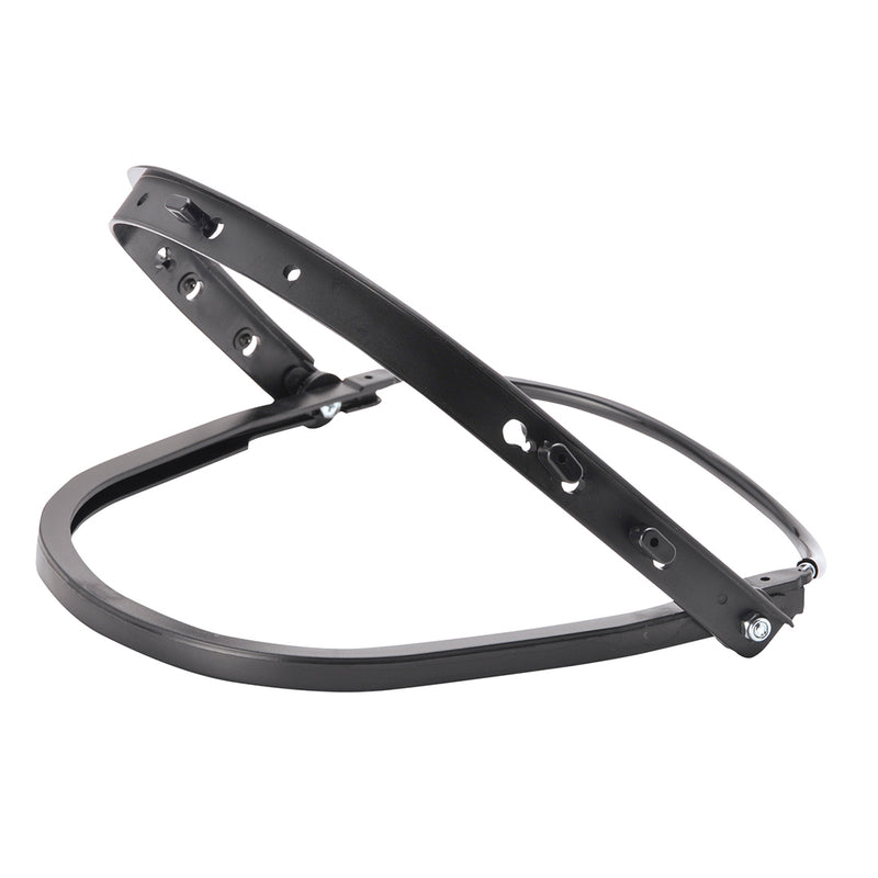 A black Portwest helmet visor carrier (PW58), the attachment for holding a visor.