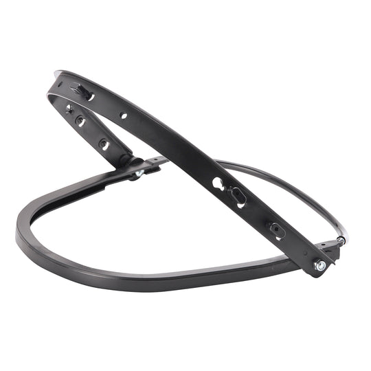 A black Portwest helmet visor carrier (PW58), the attachment for holding a visor.