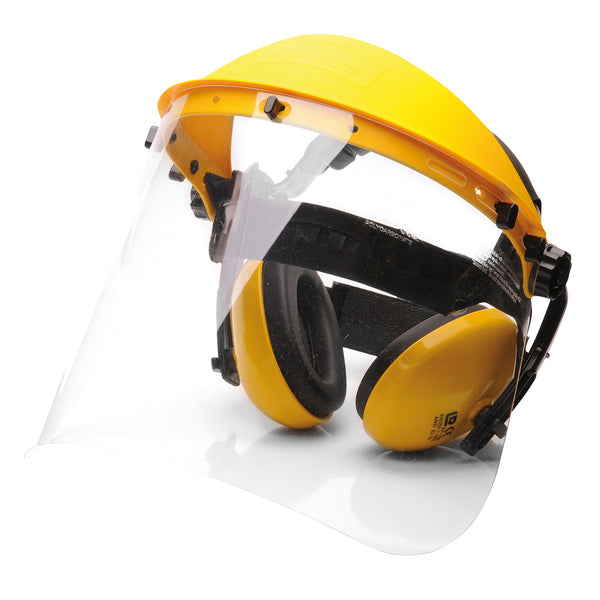 A Portwest PPE protection kit (PW90) displayed in its yellow drawstring carry bag.