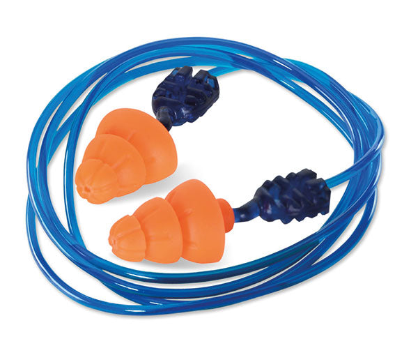 Qed Beeswift SNR34 Corded Tri Flange Reusable Ear Plugs - (Pack of 200)