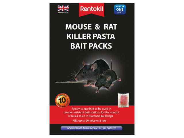 Rentokil Mouse & Rat Killer Pasta Bait (Sachets 10)