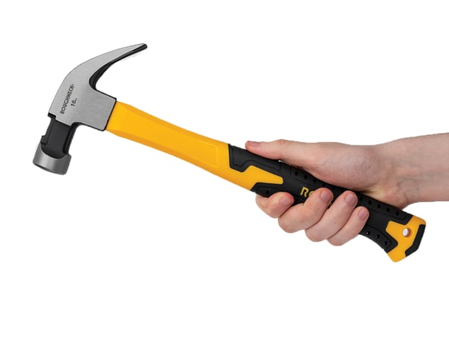 Roughneck Claw Hammer, Fibreglass Shaft 454g (16oz) 