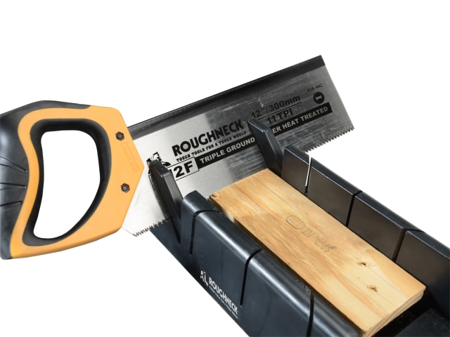 Roughneck Mitre Box & Hardpoint Tenon Saw Set 300mm (12in)