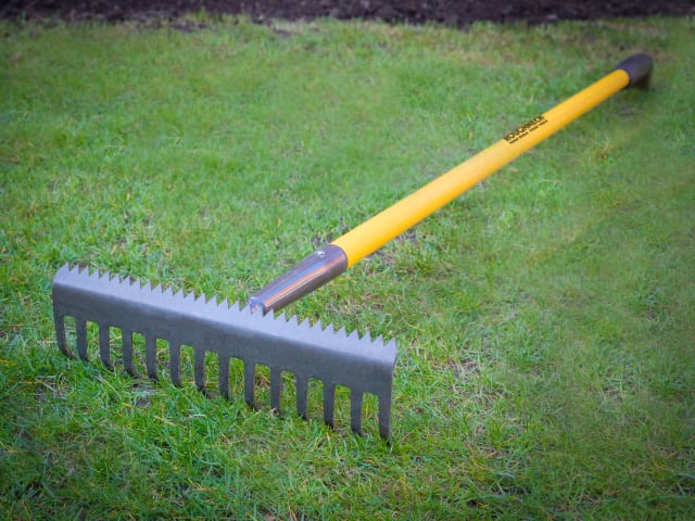 Roughneck Sharp-Edge Soil Rake