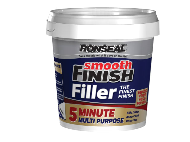 Ronseal 5 Minute Multipurpose Smooth Finish Filler Tub 600ml