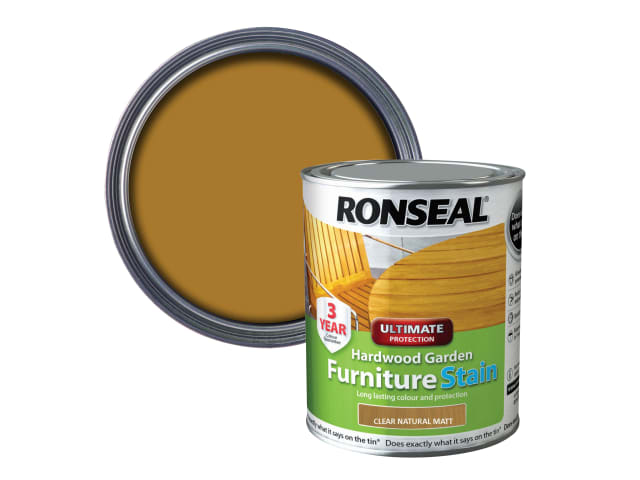 Ronseal Ultimate Protection Hardwood Furniture Stain Natural Matt 750ml