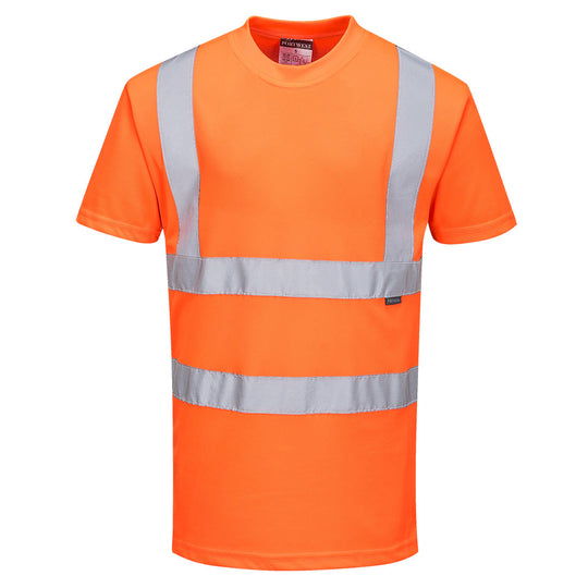 Portwest Hi-Vis T-Shirt Short Sleeved in orange colour
