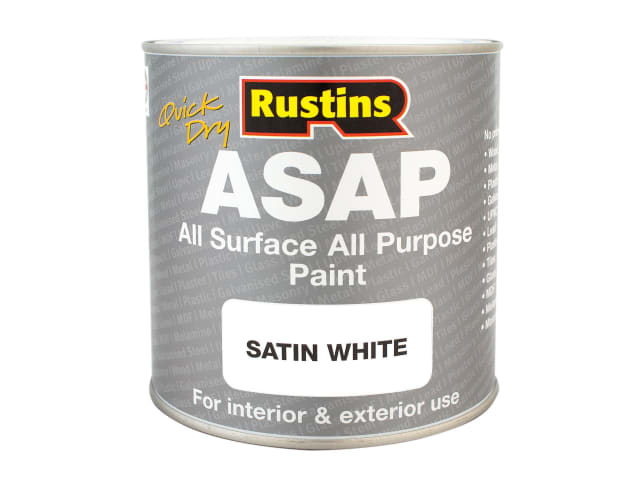 Rustins Quick Dry All Surface All Purpose (ASAP) Paint White 500ml
