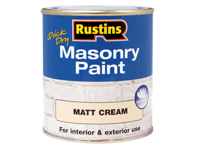 Rustins Masonry Matt Paint Cream 250ml