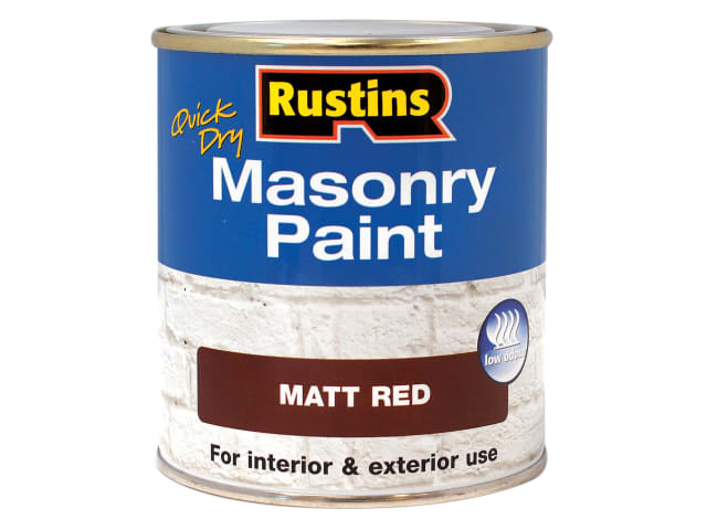 Rustins Masonry Matt Paint Red 250ml