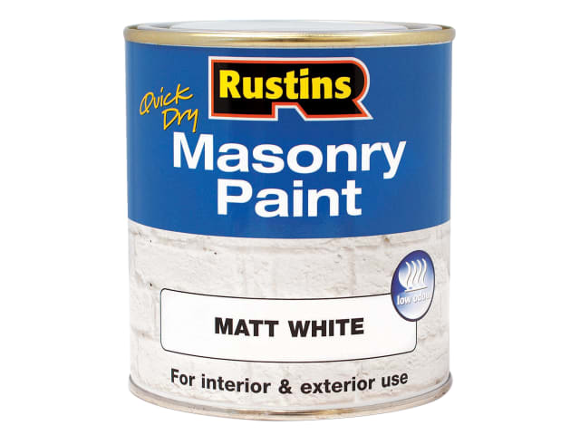 Rustins Masonry Matt Paint White 250ml