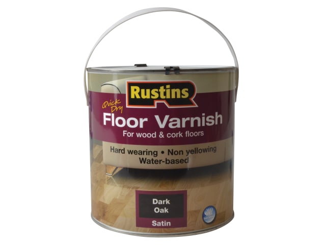 Rustins Quick Dry Floor Varnish Dark Oak 2.5 litre