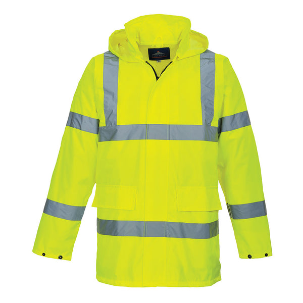 Portwest Hi Vis Rain Lite Traffic Jacket S160 in yellow