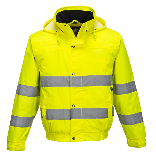 Portwest Hi Vis Rain Lite Bomber Jacket S161 in yellow