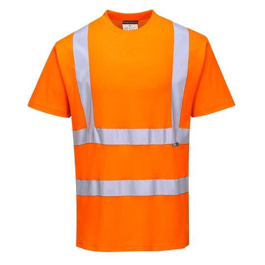 Portwest Hi Vis Cotton Comfort T Shirt S S S170 in orange