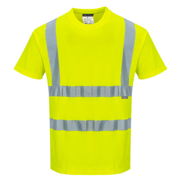 Portwest Hi-Vis Cotton Comfort T-Shirt Short Sleeved