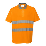 Portwest Hi-Vis Cotton Comfort Polo Shirt - Orange/Yellow S171 - thumbnail 1