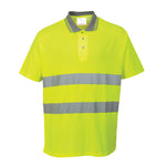 Portwest Hi-Vis Cotton Comfort Polo Shirt - Orange/Yellow S171 - thumbnail 2