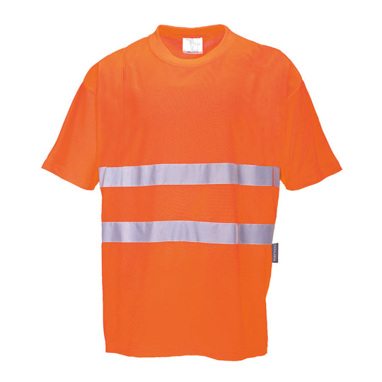 Portwest Hi Vis Cotton Comfort T Shirt S S S172 in orange