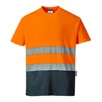 Portwest Hi-Vis Cotton Comfort Contrast T-Shirt Short Sleeved - thumbnail 1