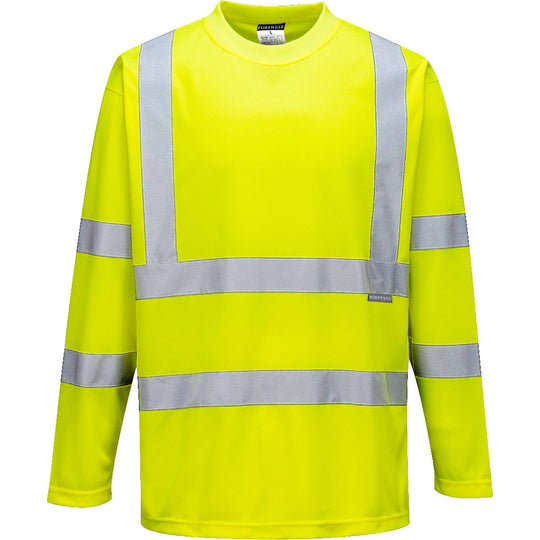 Portwest Hi-Vis T-Shirt Long Sleeved in yellow colour

