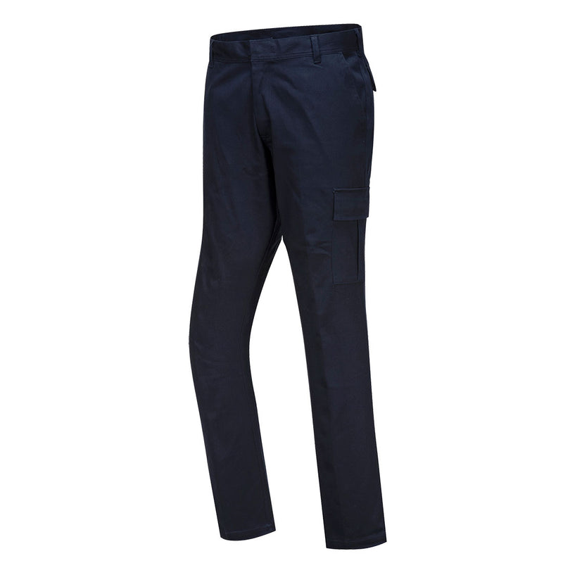 Side view of the Portwest Stretch Slim Combat Trouser S231.