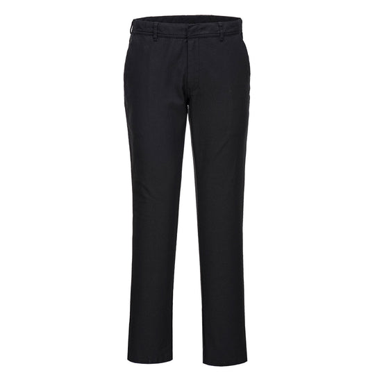 Portwest Stretch Slim Chino Trouser S232 in black.