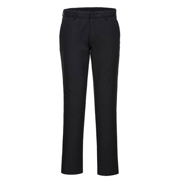 Portwest Women's Slim Chino Trouser S235 in black.