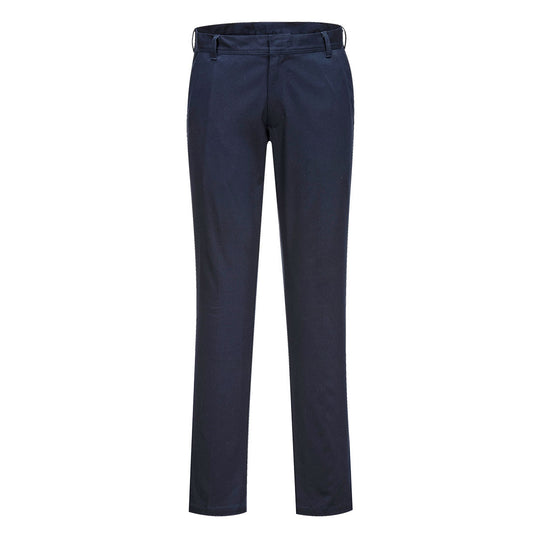 Portwest Women's Slim Chino Trouser S235 in dark navy.