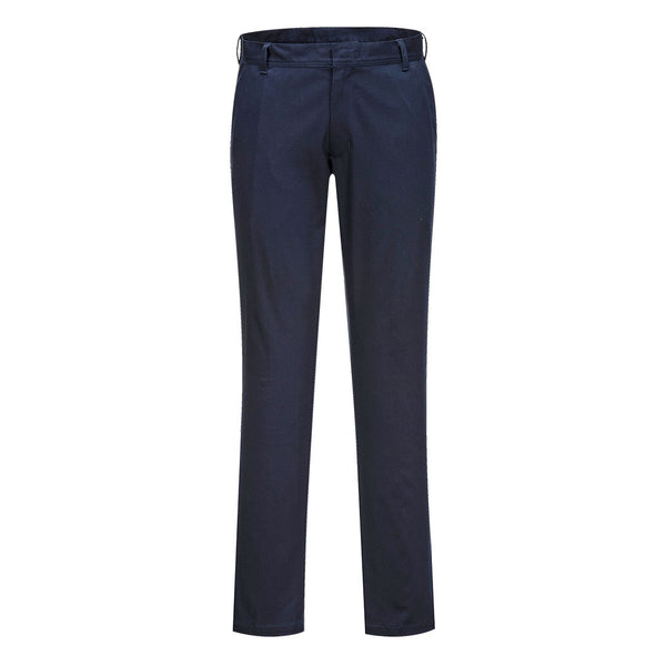 Portwest Women's Slim Chino Trouser S235 in dark navy.