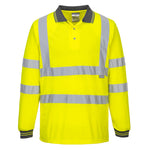 Portwest Hi-Vis Polo Shirt Long Sleeved - thumbnail 2