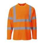 Portwest Hi-Vis Cotton Comfort T-Shirt Long Sleeved - thumbnail 1