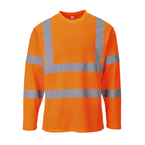 Portwest Hi-Vis Cotton Comfort T-Shirt Long Sleeved