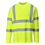 Portwest Hi-Vis Cotton Comfort T-Shirt Long Sleeved - thumbnail 2