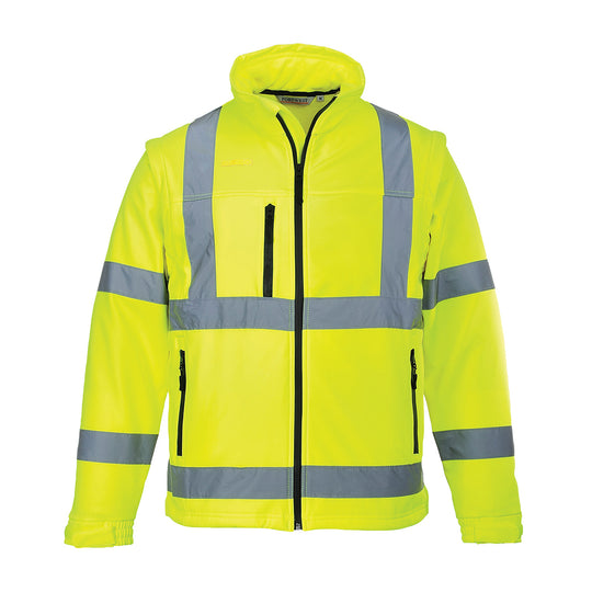 Portwest Hi-Vis 2-in-1 Softshell Jacket in Yellow